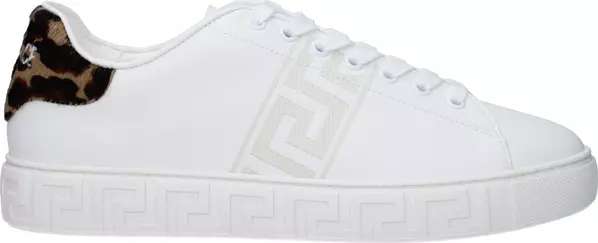 White Leather Low Top Sneakers