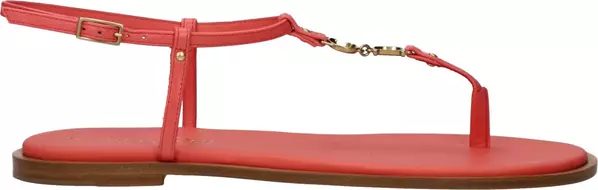 Pink Leather Flip-Flop Sandals