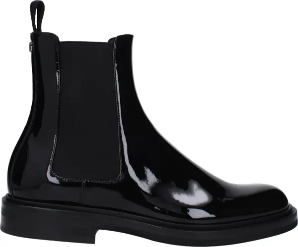 Black Leather Ankle Boots