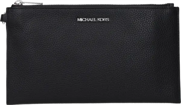 Black Leather Clutch Bag