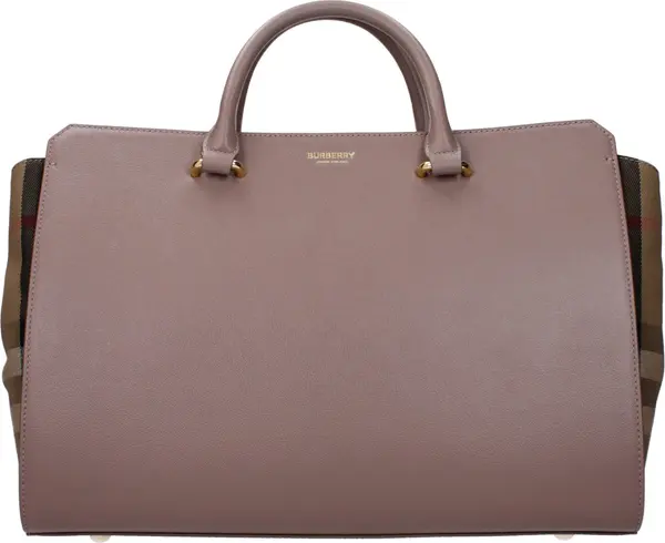 Gray Leather Handbag