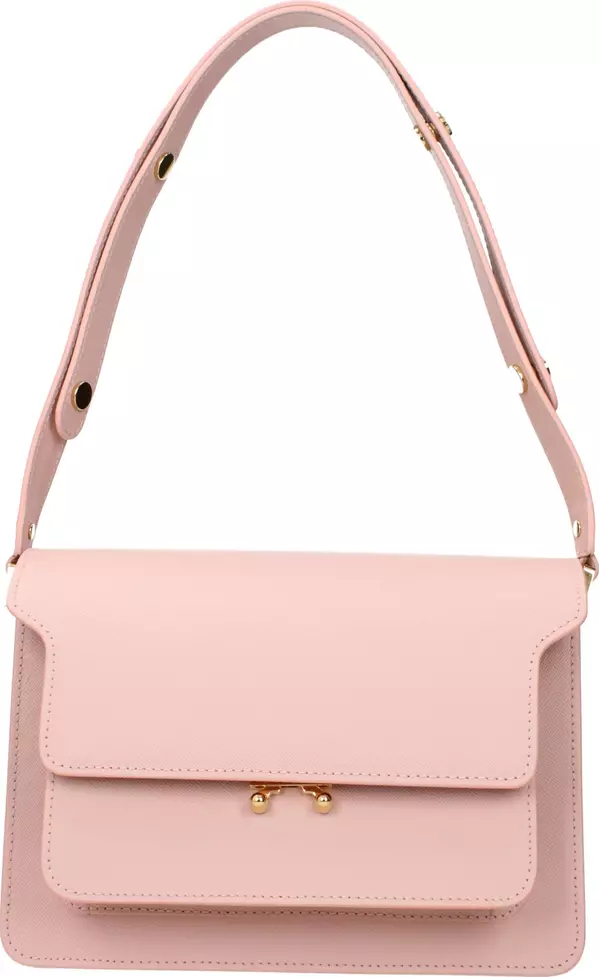 Pink Leather Shoulder Bag