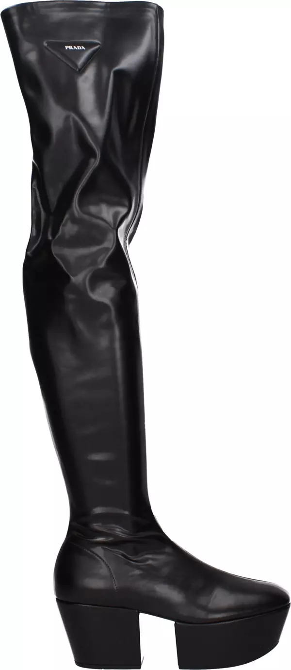 Black Leather Over The Knee