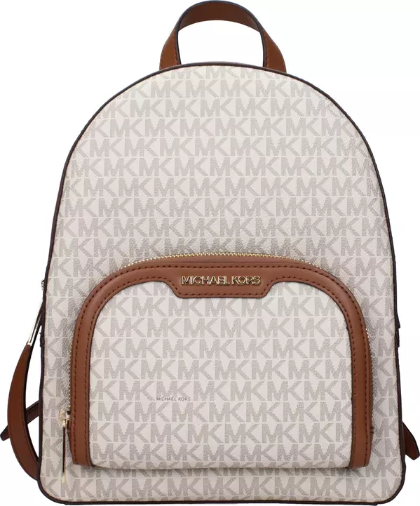 Beige Fabric Backpack