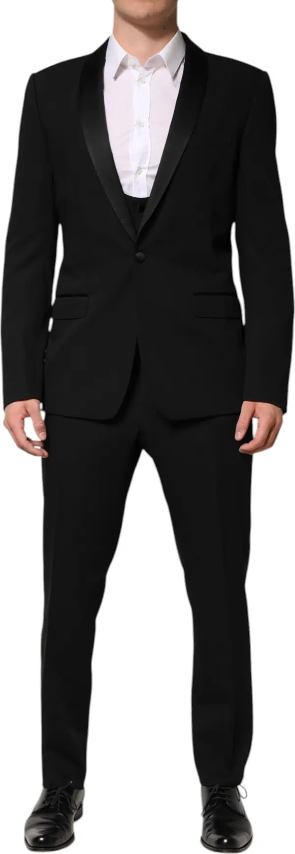Black Wool 3 Piece Single Breasted Suit