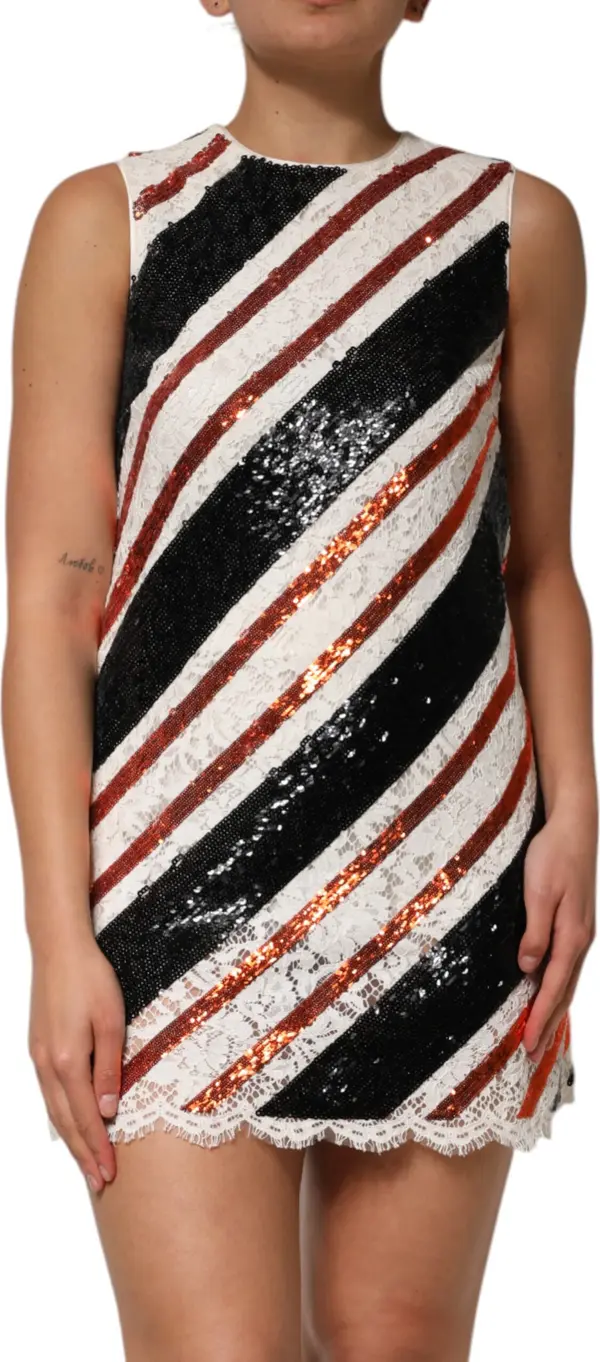 Multicolor Sequin Embellished Shift Dress