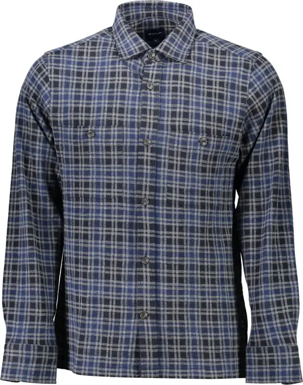Blu Cotton Mens Shirt