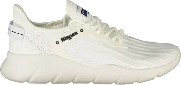 White Polyester Men's Sneaker