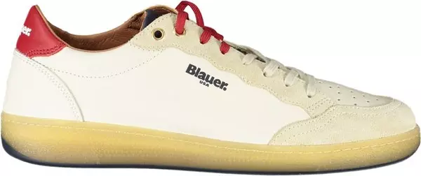 White Polyurethane Men Sneaker