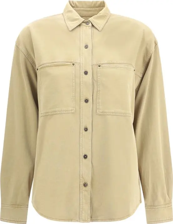 Beige Denim Shirt