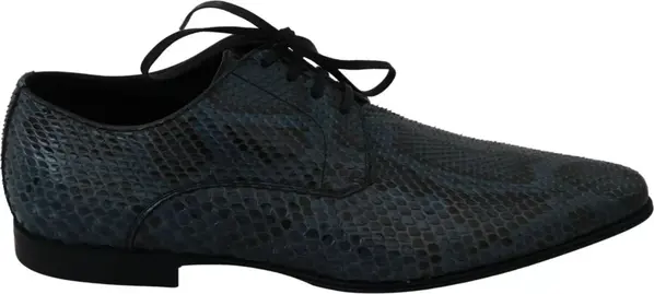 Blue Python Leather Snakeskin Shoes