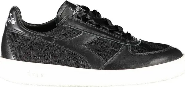 Black Leather Women Sneaker
