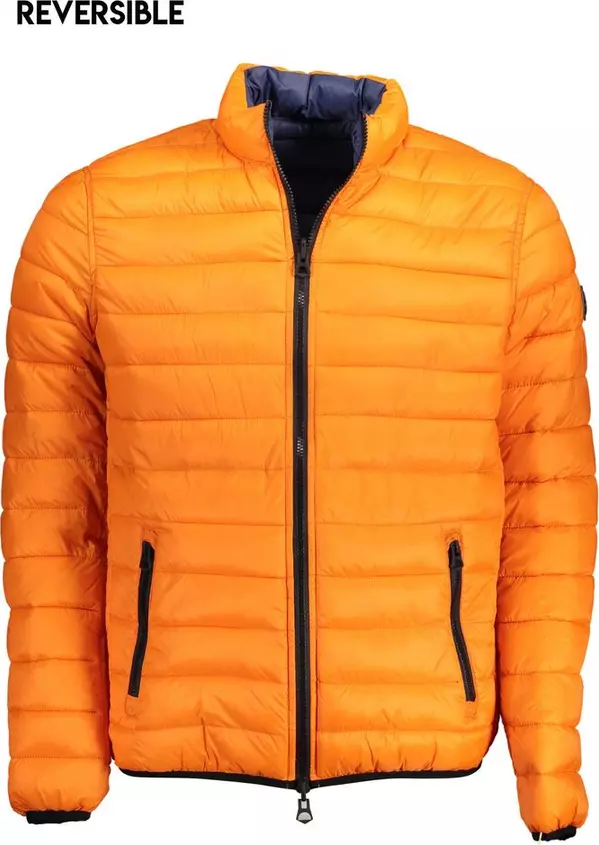 Orange Nylon Men's Jacket