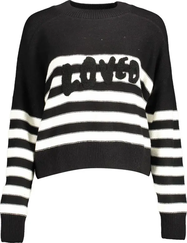 Black Cotton Women Sweater