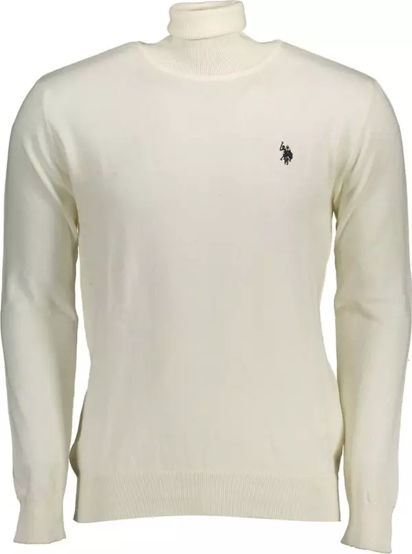 White Cotton Men's Sweater