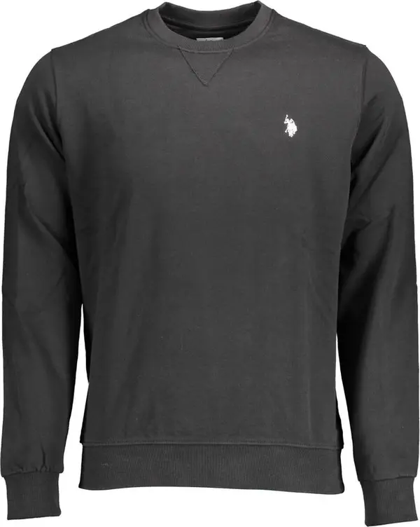 Black Cotton Men's Sweatshirt