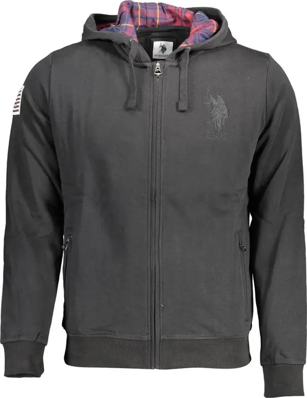 Black Cotton Men's Sweatshirt