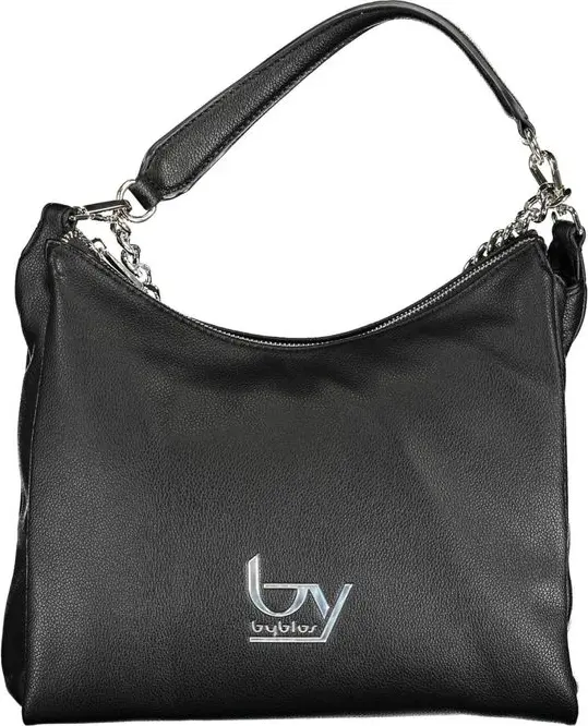 Black Polyurethane Women Handbag