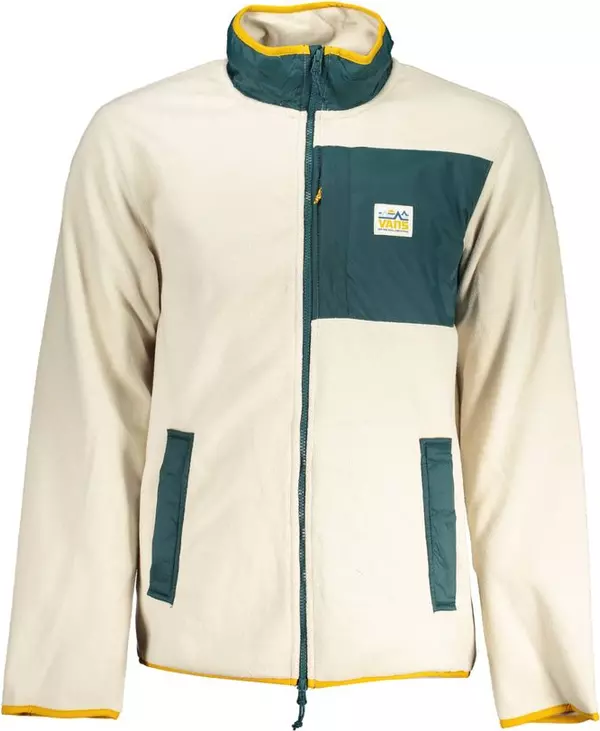 Beige Polyester Men Sweatshirt