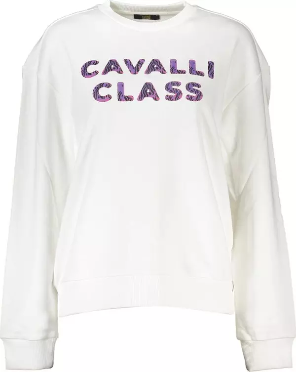Bianco Cotton Women Sweatshirt
