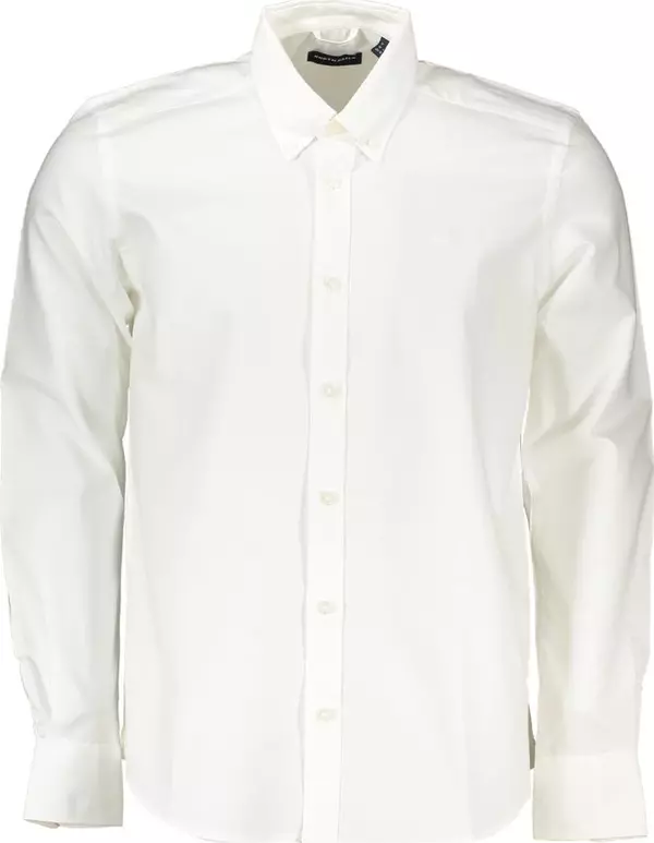 White Cotton Men Shirt