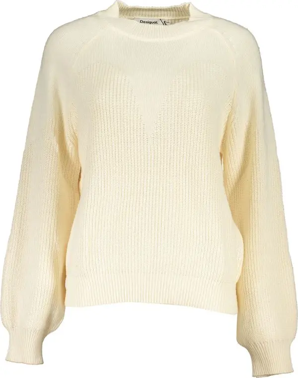 White Polyester Women's Sweater