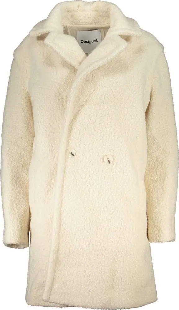 Bianco Polyester Women Jacket