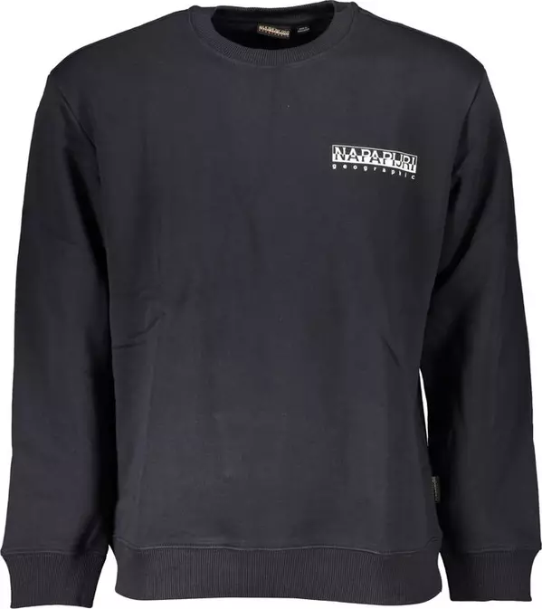 Black Cotton Men Sweatshirt