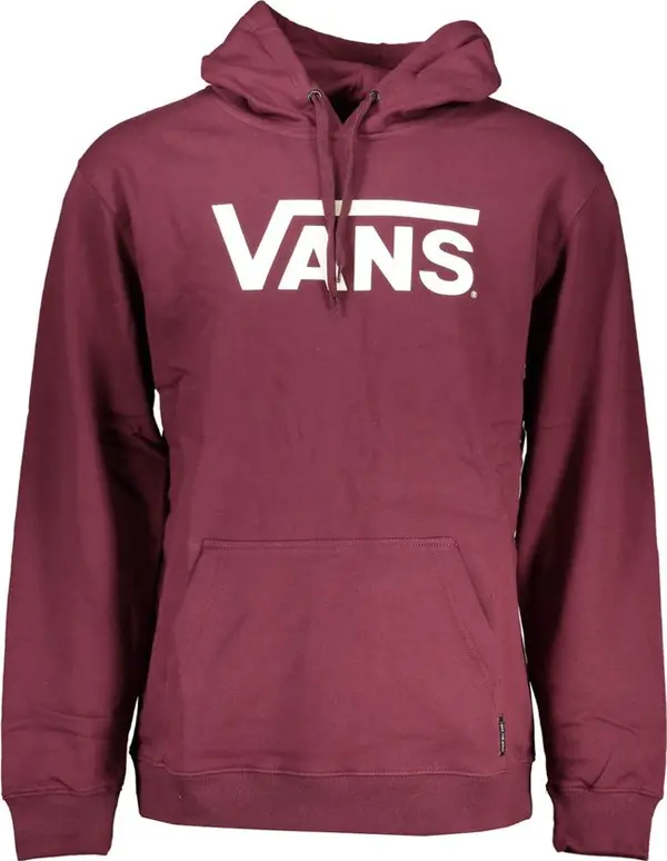 Red Cotton Men Sweater with Hood