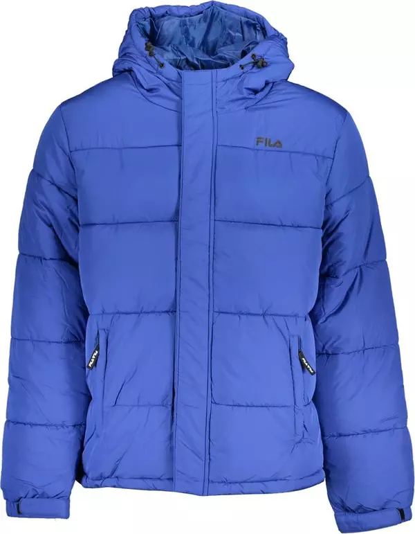 Blue Polyester Men's Jacket
