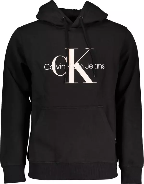 Black Cotton Men Sweater