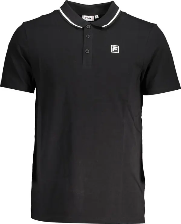 Black Cotton Men Polo Shirt