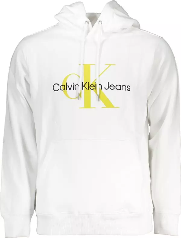 White Cotton Men Sweatshirt