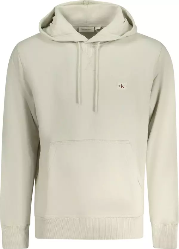 Beige Cotton Men's Hoodie