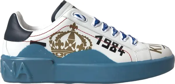 Blue White Printed Portofino Melt Sneakers