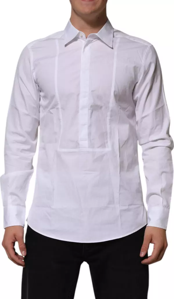 White Poplin Cotton Formal Men Dress Shirt