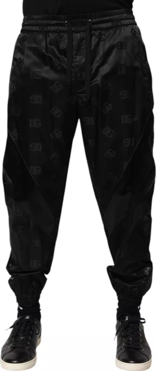 Black Logo DG Print Men Jogger Sweatpants Pants