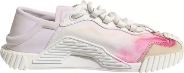 White NS1 Lace Up Low Top Sneakers Shoes