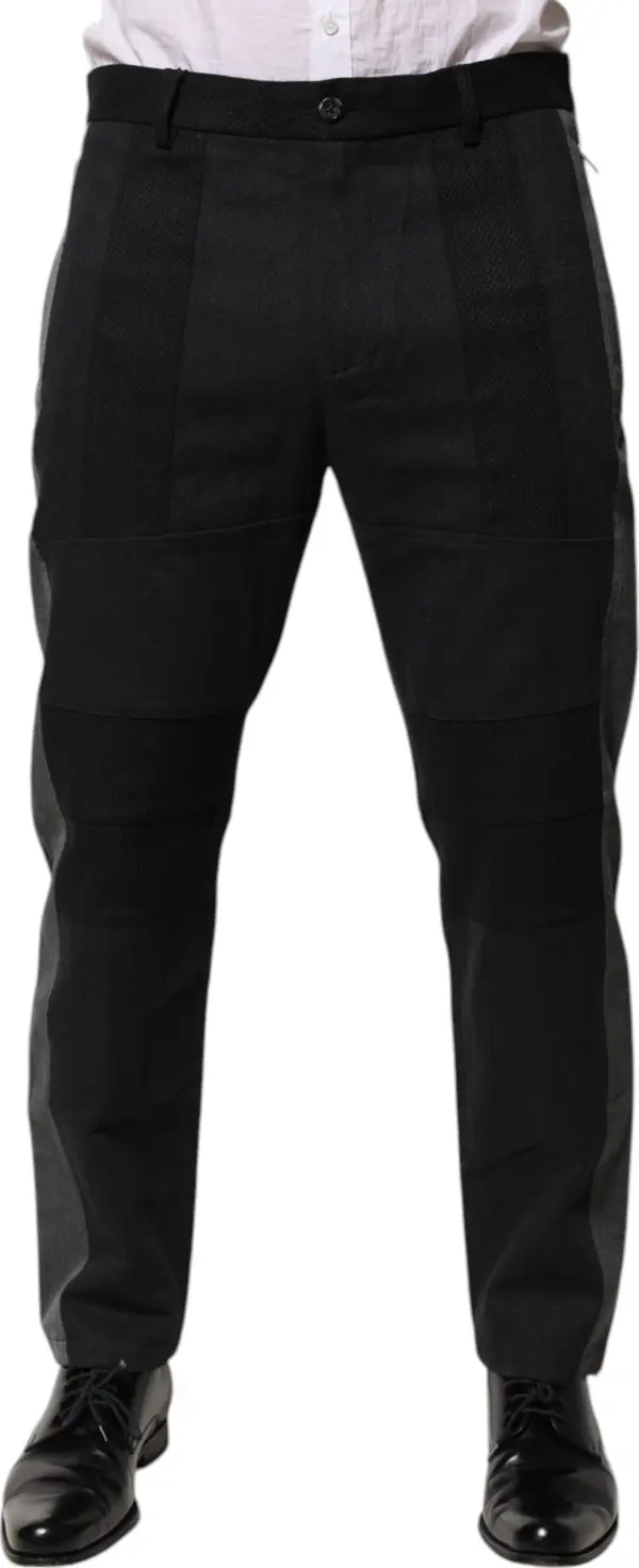 Black Gray Cotton Dress Formal Trouser Pants