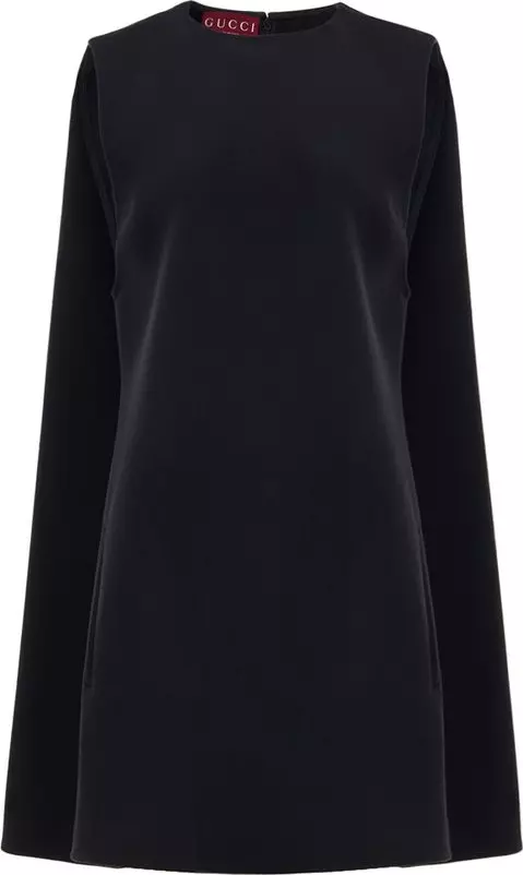 Black Wool Casual Dress