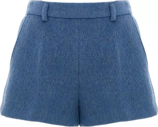 Blue Wool Shorts