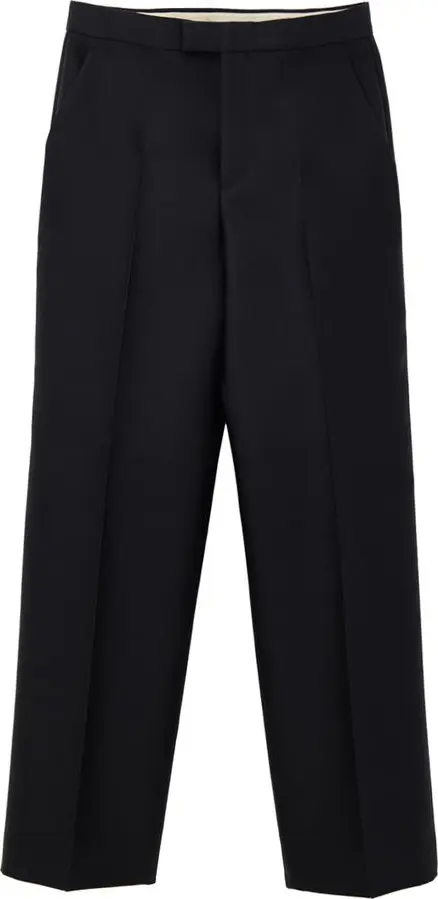 Black Cotton Casual Pants