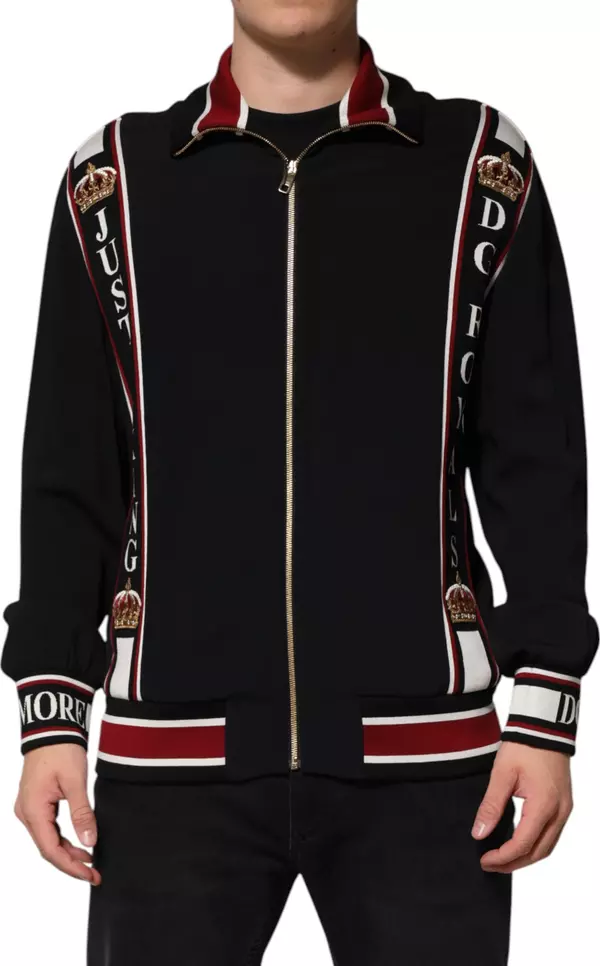 Black DG King Full Zip Sweatshirt Sweater