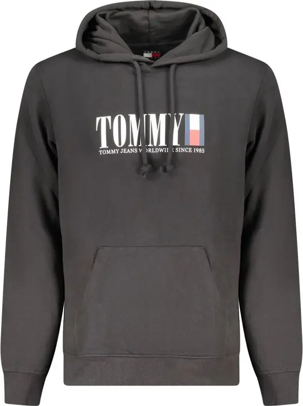 Black Cotton Men's Hoodie