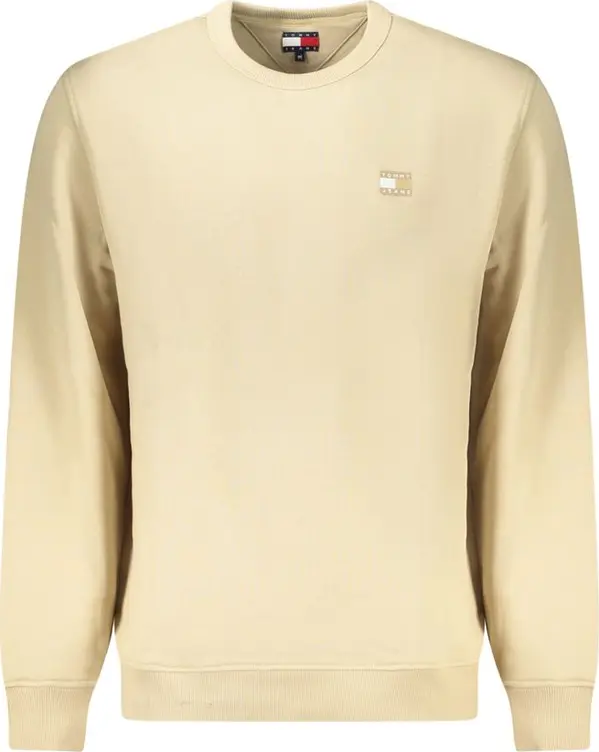 Beige Cotton Men Sweatshirt