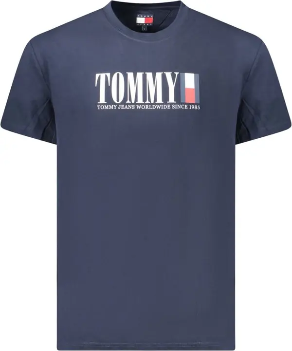Blue Cotton Men's T-Shirt