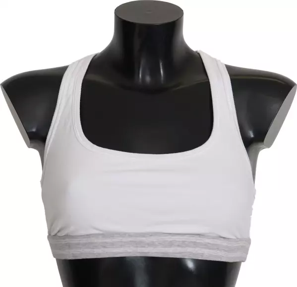 White Cotton Sport Stretch Bra Underwear
