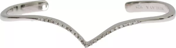 Skyfall CZ 925 Silver Bangle Bracelet