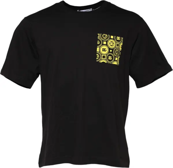 Black Minimalist Cotton Crew Neck T-shirt