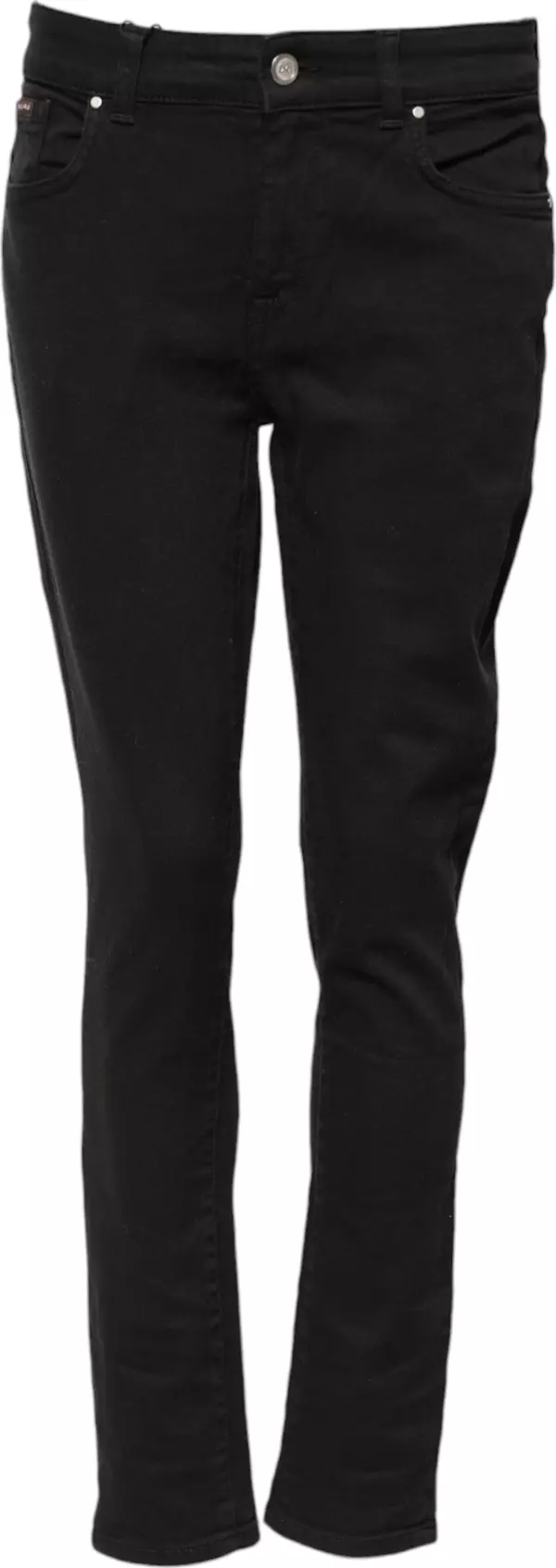 Black Cotton Skinny Mid Waist Denim Jeans